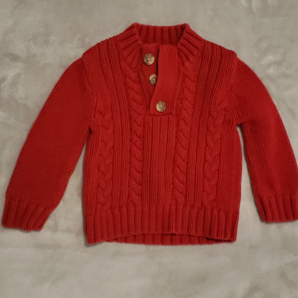 Cherokee Red Cable Knit 12M